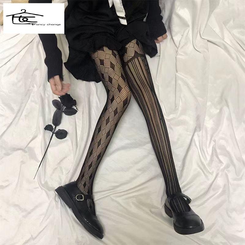 Quần Tất Lưới Xuyên Thấu Họa Tiết Ngôi Sao Phong Cách lolita Dễ Phối Đồ Cho Nữ