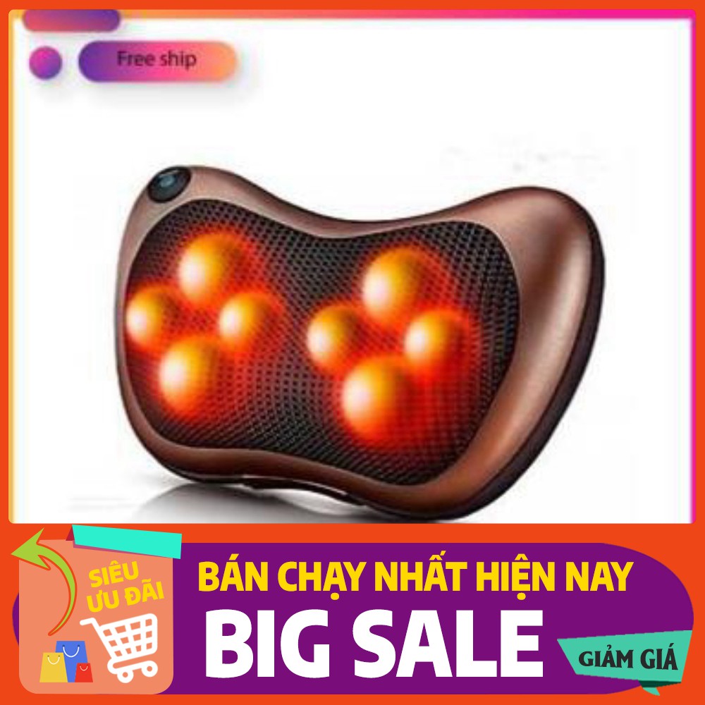 Gối massage hồng ngoại  8 bi cao cấp