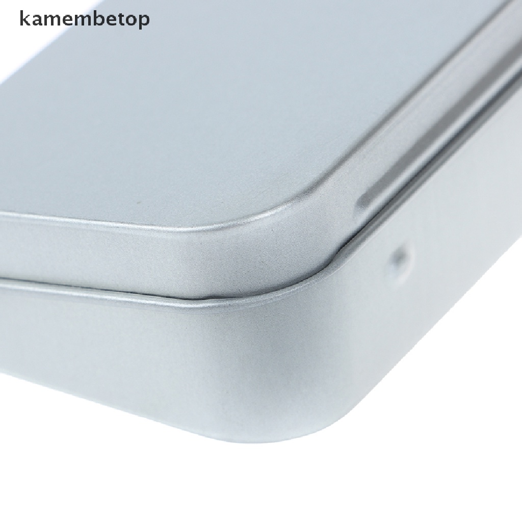 1 Hộp Thiếc Rỗng Nhỏ Màu Bạc Đựng Đồ Tiện Dụng