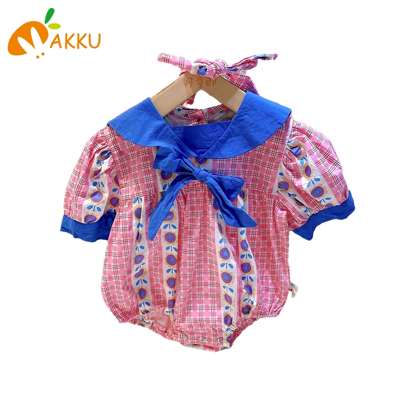 Áo Liền Quần Tay Loe In Hoa Cho Em Bé Mới Sinh