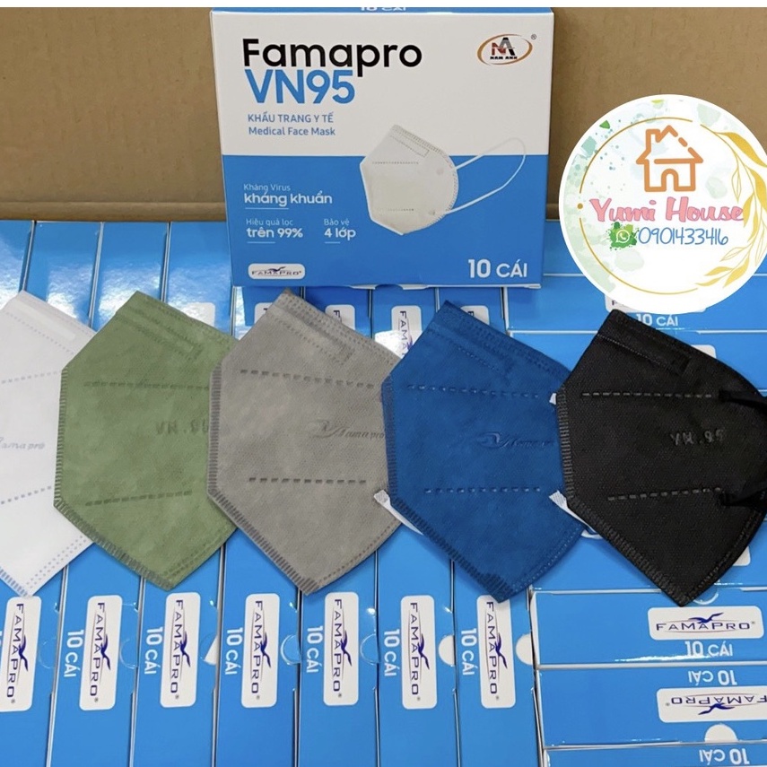 Khẩu trang y tế kháng khuẩn 4 lớp Chính Hãng Famapro VN95