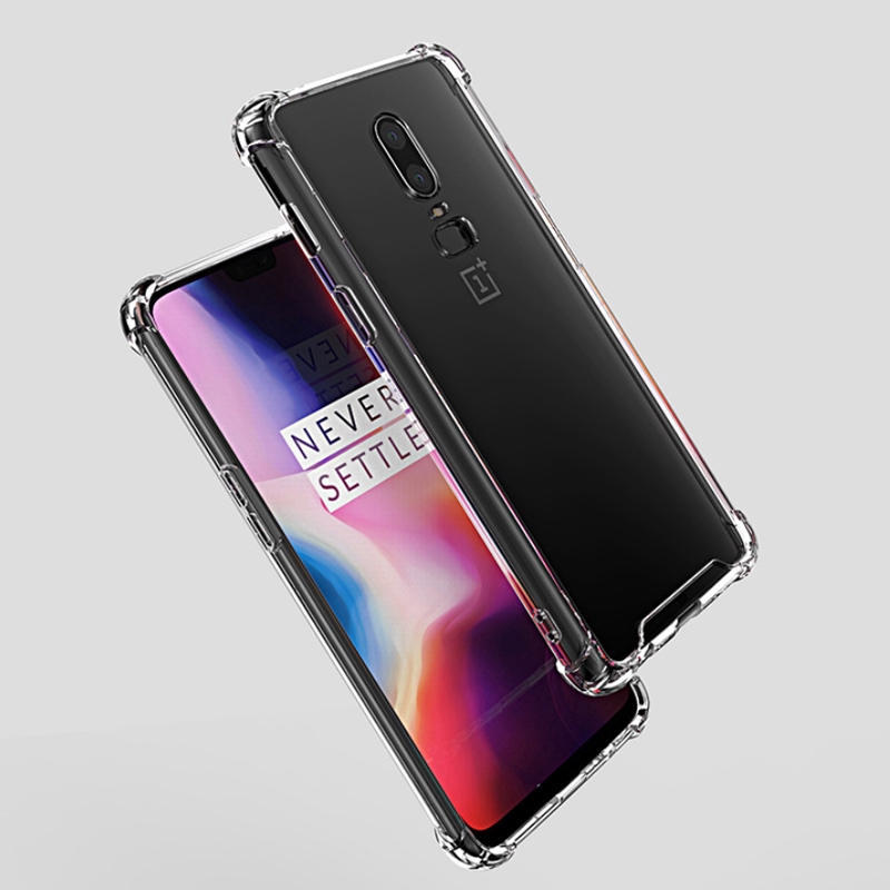 Ốp điện thoại cứng trong suốt chống sốc cho Oneplus 7 Pro 6 6T