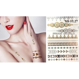 Hình Xăm Dán Ánh Kim - Metallic Tattoo - FL27