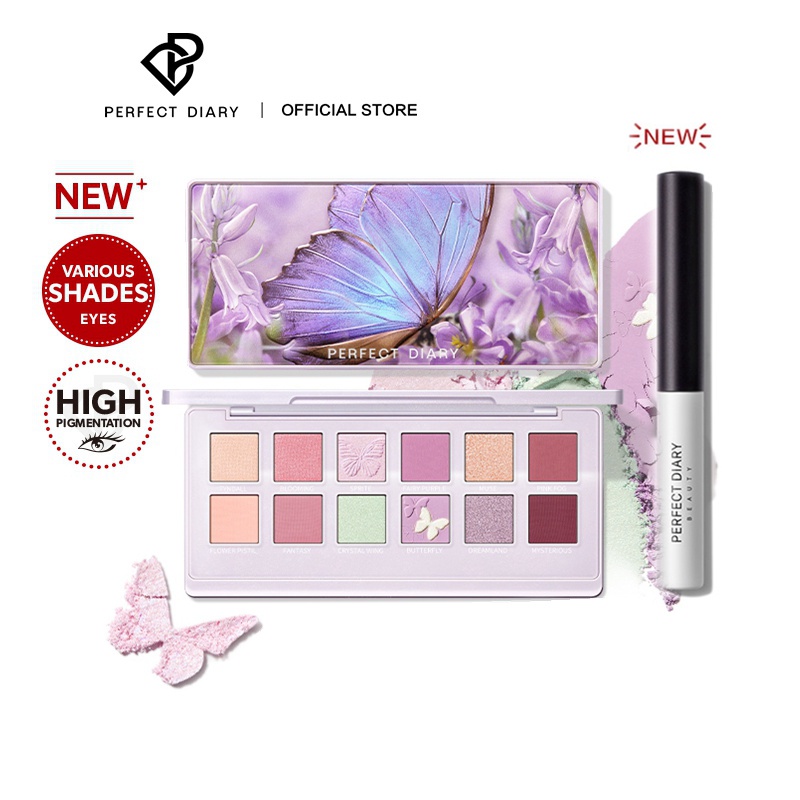 Set bảng màu mắt 14g + mascara đen 4.5g Perfect Diary