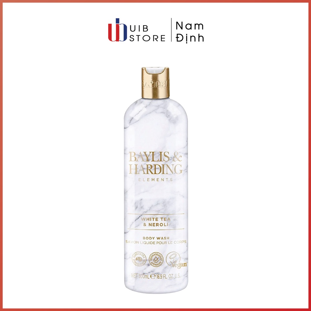 Luxury Body Wash White Tea & Neroli Baylis & Harding Element - Sữa tắm cao cấp hương trà trắng và Neroli 500ml