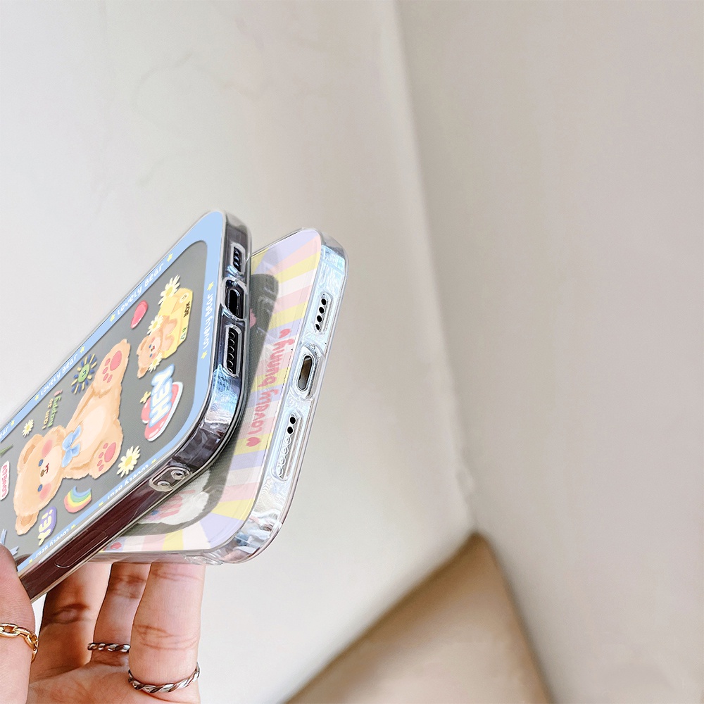 Ốp Điện Thoại Tpu Mềm Chống Sốc In Hình Gấu Thỏ Cho iPhone 11 12 13 pro max XS X XR XSMax 7 8 6 6s plus 5 4 SE 2020