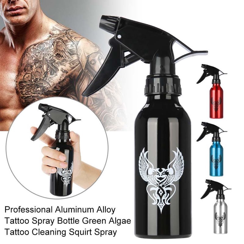 Bình Xịt Nước Rửa Hình Xăm Bằng Hợp Kim Nhôm 4 Màu Tùy Chọn