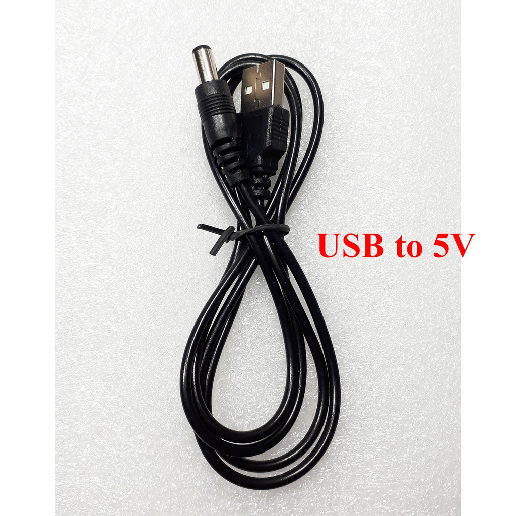 Cáp Chuyển USB ra 5V Jack DC chân 5.5*2.5mm- 3.5*1.35mm