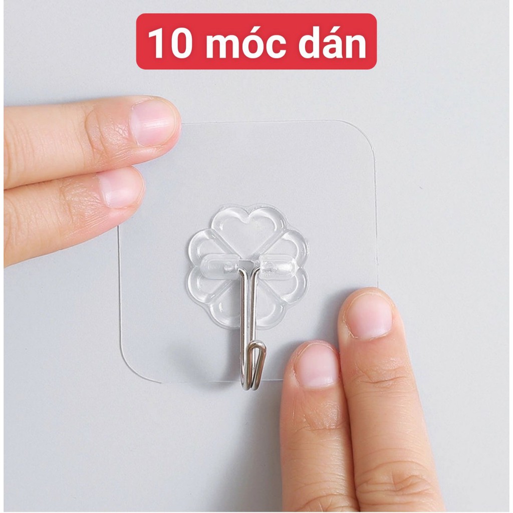 Móc Dán Tường Siêu Dính Trong Suốt 6x6cm
