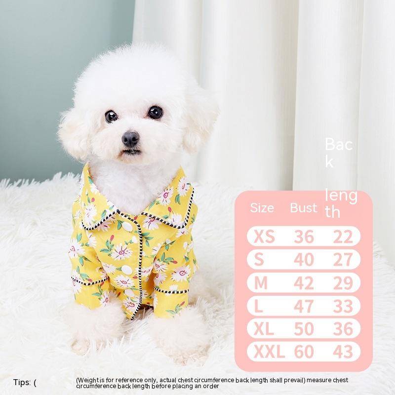 Bộ Đồ Ngủ Pijama Phong Cách Pháp Nhỏ Thoải Mái Cho Thú Cưng