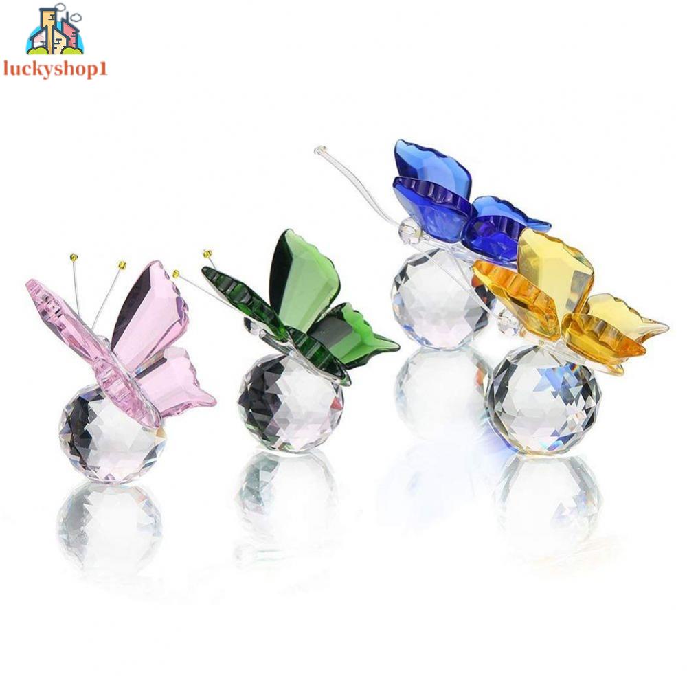 Quả Cầu Pha Lê Để Bàn Trang Trí Hình Bướm