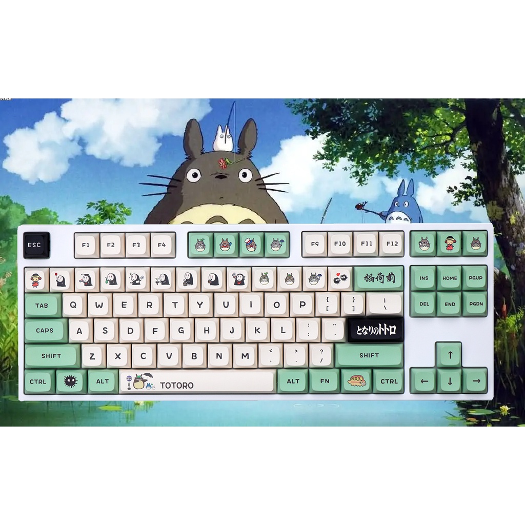 GMK Totoro Keycaps, 145 phím PBT Keycaps XDA Cấu hình DYE-SUB Cá nhân hóa GMK Keycaps cho bàn phím cơtoro Cá Tính Cho Bàn Phím Cơ