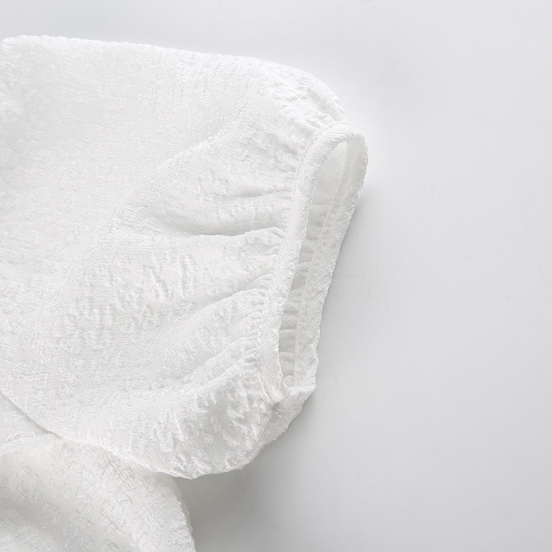 [Augustcloth] Áo tay phồng khoét ngực phong cách Hàn Quốc