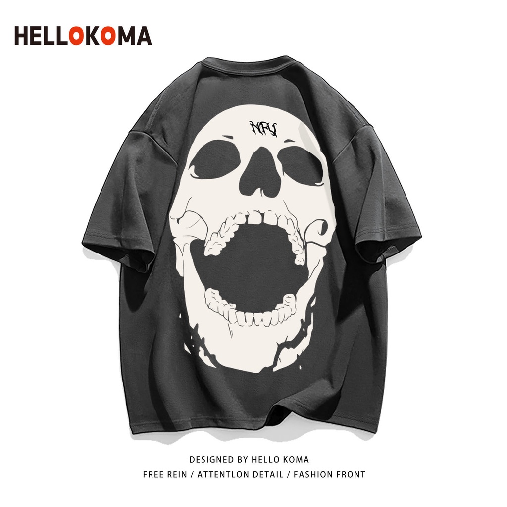 Áo Thun Cotton Ngắn Tay Phong Cách Hiphop Đường Phố Đơn Giản Dễ Phối Đồ Cho Nam Nữ
