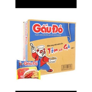 Thùng mì Gấu Đỏ Tôm và Gà - Mì gà sợi phở 30 gói/63g