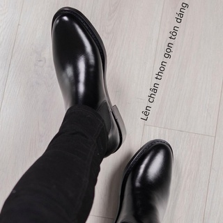 Giày da Chelsea Boots Classic Black CB02 LEMANS