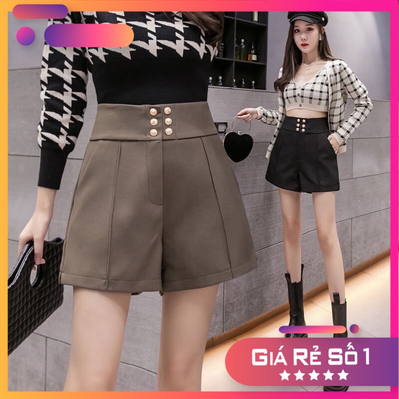 Quần Short Cạp Cao 6 Cúc Mới