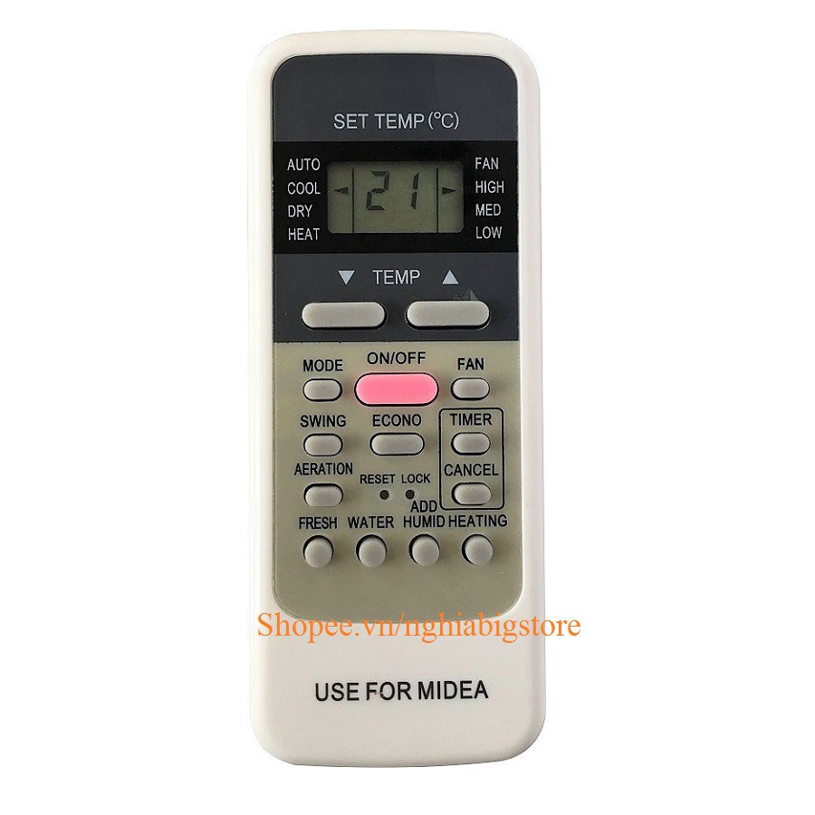 Remote Điều Khiển Máy Lạnh Midea Điều Hòa Không Khí Inverter MSAF-10CRDN8 R51M/E
