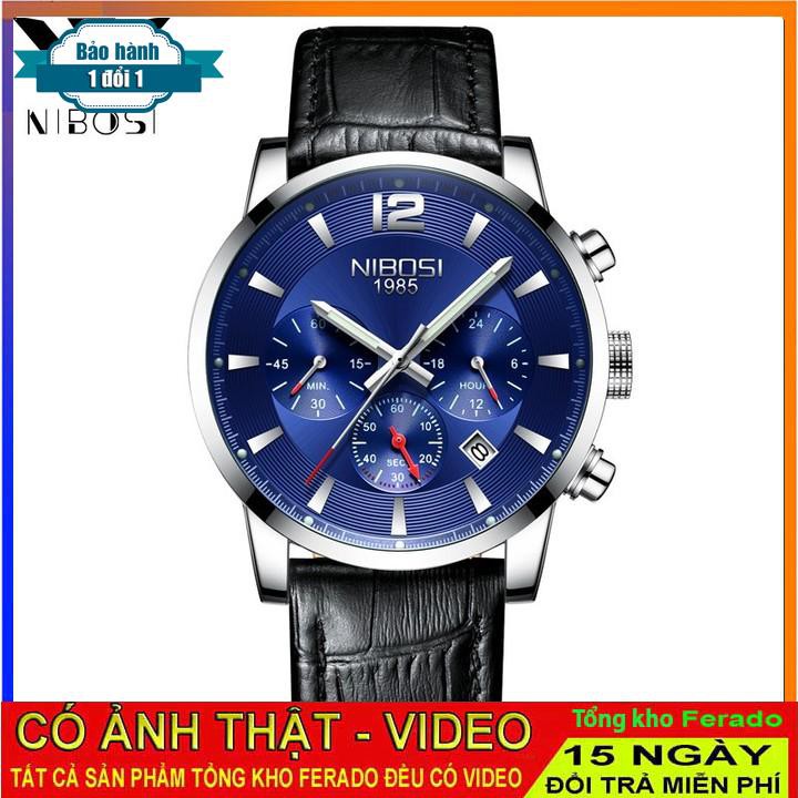 [ xả kho ] Đồng hồ nam Nibosi 2329 dây da cao cấp
