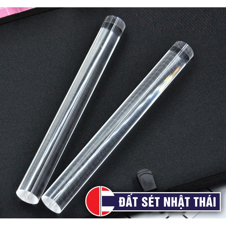 Dụng cụ Cán đất sét Nhật Thái Polymer Clay Trong Suốt