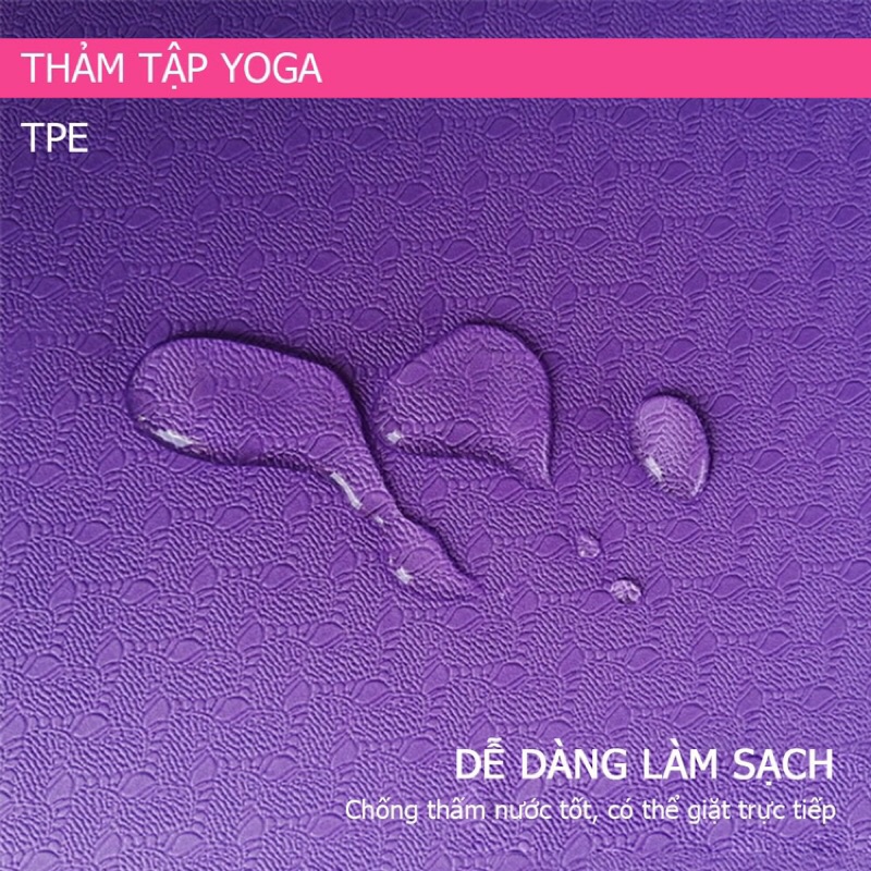 Thảm tập yoga TPE 6mm 1 lớp cao cấp, cực bền,đàn hồi Siêu tốt