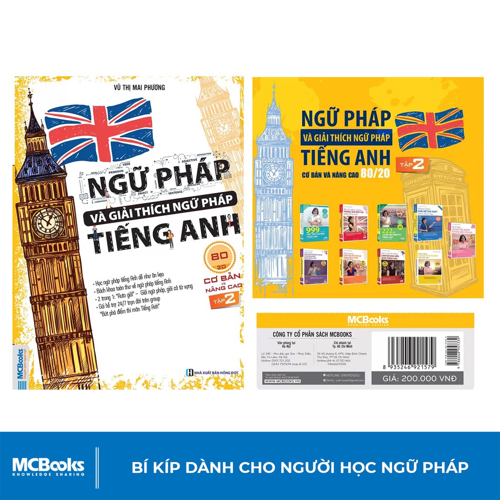 Sách - Ngữ Pháp Và Giải Thích Ngữ Pháp Tiếng Anh Cơ Bản Và Nâng Cao Tập 2 - Học Kèm App Online