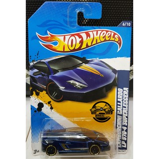 Xe mô hình đồ chơi Hotwheels cơ bản 1:64 - Lamborghini Gallardo LP 570-4 Superleggera (xanh dương)