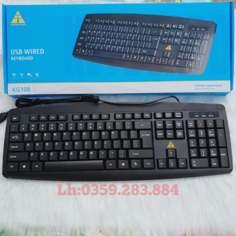Bàn phím máy tính Golden Field  KG108_hàng chính hãng