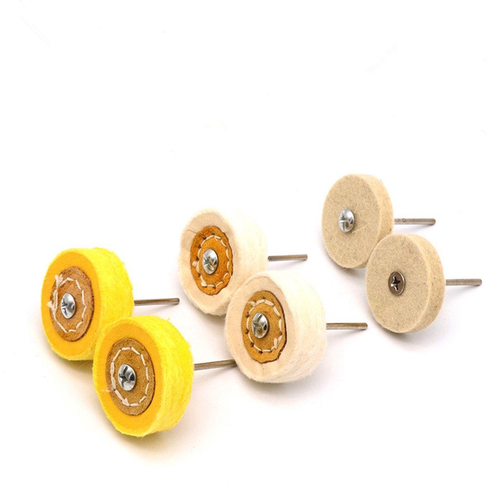 Bộ Bánh Xe Vải Cotton Len Hình Chữ T Kèm Đầu Đánh Bóng