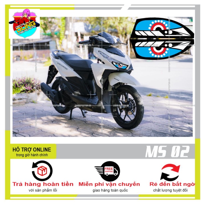 DECAL DÁN ĐÈN SƯƠNG MÙ XE VARIO 2017 (DECAL TRONG SUỐT) MS 02 - DUNG DECAL
