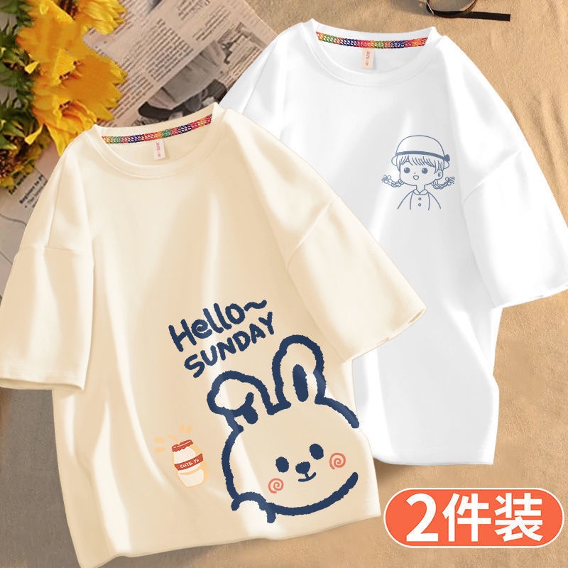 Áo Thun Cotton Tay Ngắn Phong Cách Thời Trang Mùa Hè Mới Cho Bé Gái