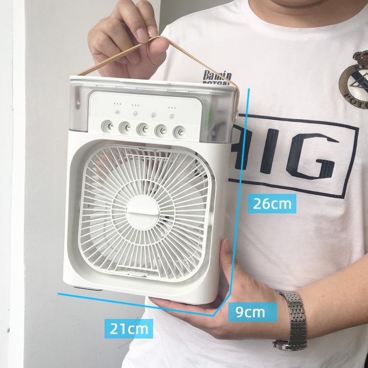 Quạt Điều Hòa Hơi Nước mini để bàn làm việc 7 chế độ đèn led