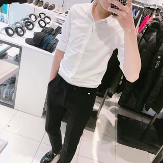 Áo sơ mi nam trơn cotton lụa Hàn Quốc dáng ôm