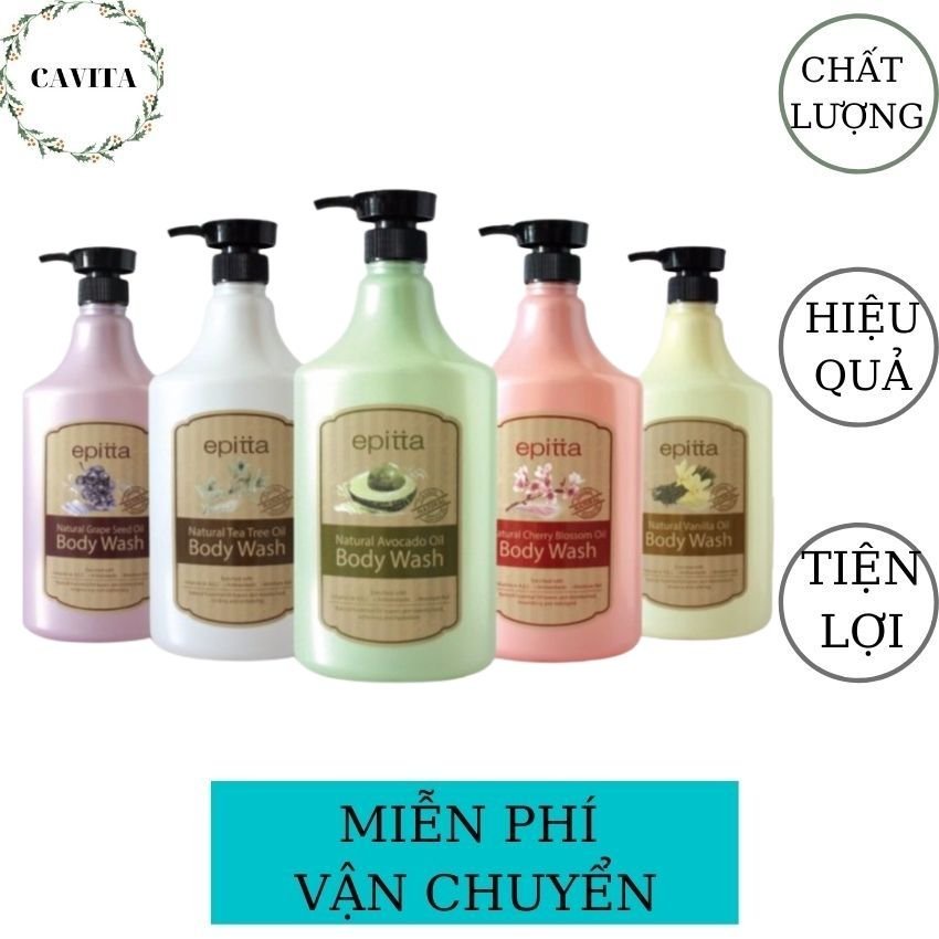 Sữa Tắm Dưỡng Ẩm Epitta 1200ml Malaysia CAVITA giúp da mịn màng, hương nước hoa, lưu hương lâu