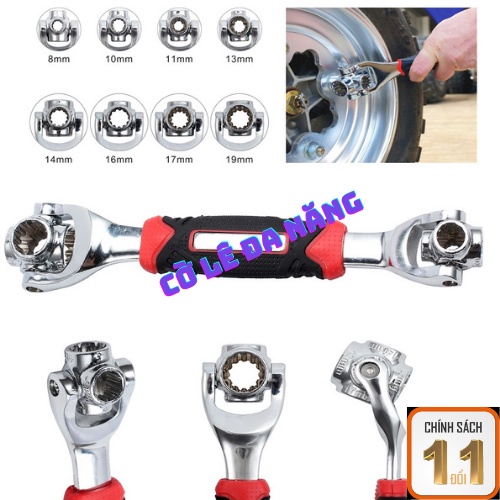 Dụng Cụ Cờ Lê Sữa Chữa Đa Năng Universal Wrench 48 In 1,vặn được 8 loại ốc khác nhau thay thế 4 chiếc cờ lê bình thường