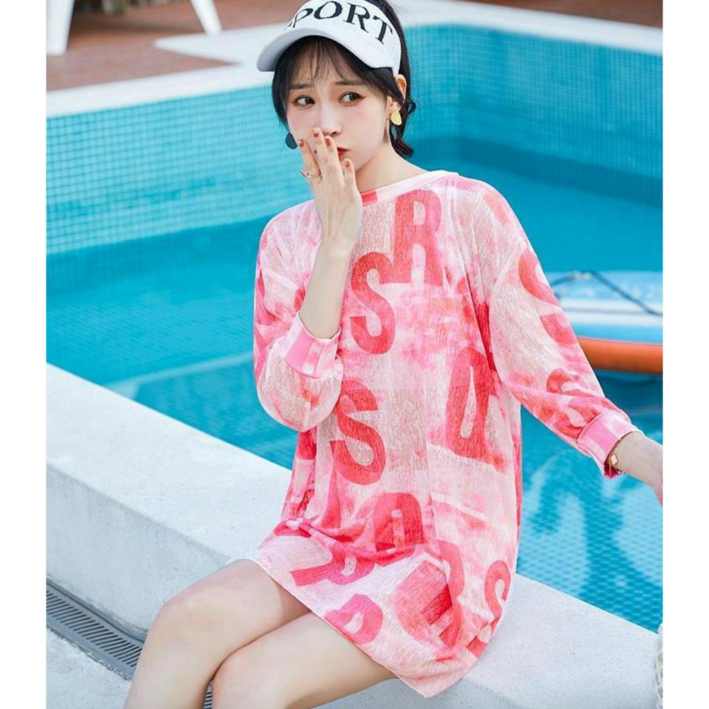 Bộ đồ bơi bikini nữ 2 mảnh kín đáo đi tắm biển tôn dáng giấu bụng dài tay che nắng , đi tập yoga, đi tập gym B.43