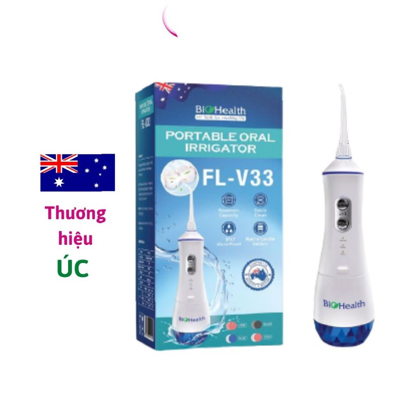 Máy tăm nước du lịch BIOHEALTH FL-V33 hàng chính hãng( bảo hành 12 tháng