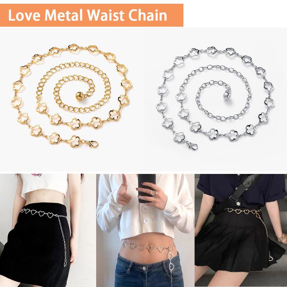 Thắt Lưng Dây Xích Khóa Kim Loại Trang Trí Đầm Cho Nữ