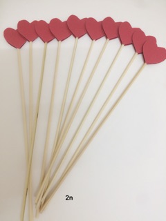 Set 10 que cắm trái tim trang trí