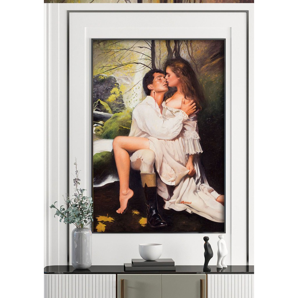 TRANH  TREO TƯỜNG  CỠ ĐẠI - GIÁ RẺ KÈM KHUNG -PHONG CÁCH BẮC ÂU TRỪU TƯỢNG- MELYHOME- TB3FGC107