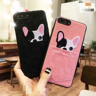 Ốp iphone/ốp lưng chó có ngăn đựng tiền(Có ảnh thật)