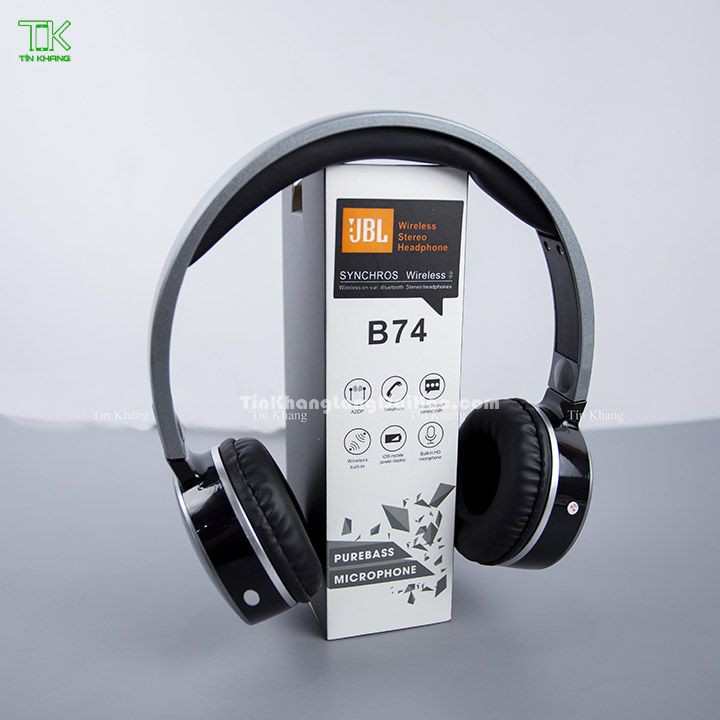 Tai nghe bluetooth đeo cổ không dây🎈free ship🎈BH 1 đối 1🎈 Tai nghe bluetooth chụp tai jbl B74 Chống Ôn,Nghe Nhạc Cực Hay