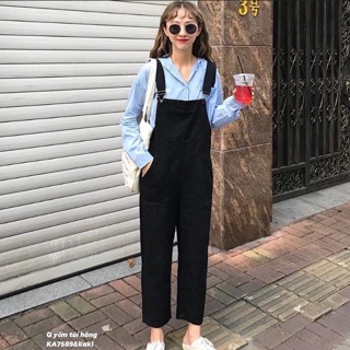 Quần yếm kaki túi hông -KA