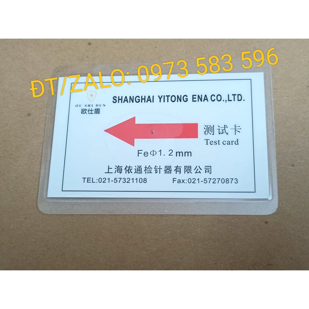 Thẻ kiểm tra kim loại của máy dò kim 1.2mm Chính Hãng
