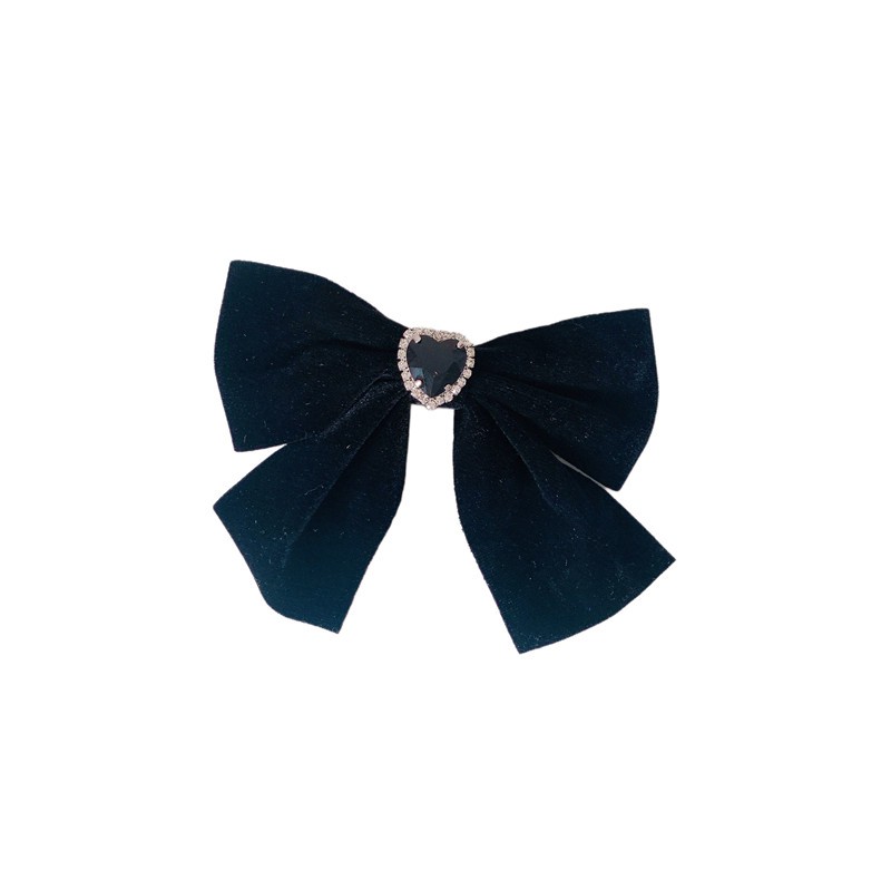 Kẹp Tóc Kim Cương Đen Cho Bé Gái Y2K