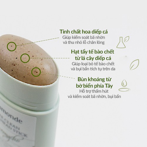 Thanh sáp sạch mụn đầu đen ngừa mụn thu nhỏ lỗ chân lông Mamonde Pore Clean Stick18g