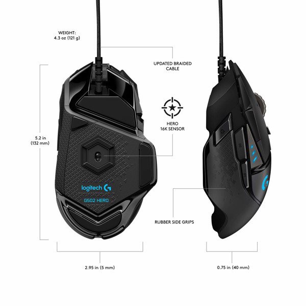 [Mã ELCLJUN giảm 7% đơn 500K] Chuột Gaming Logitech G502 Hero- | WebRaoVat - webraovat.net.vn