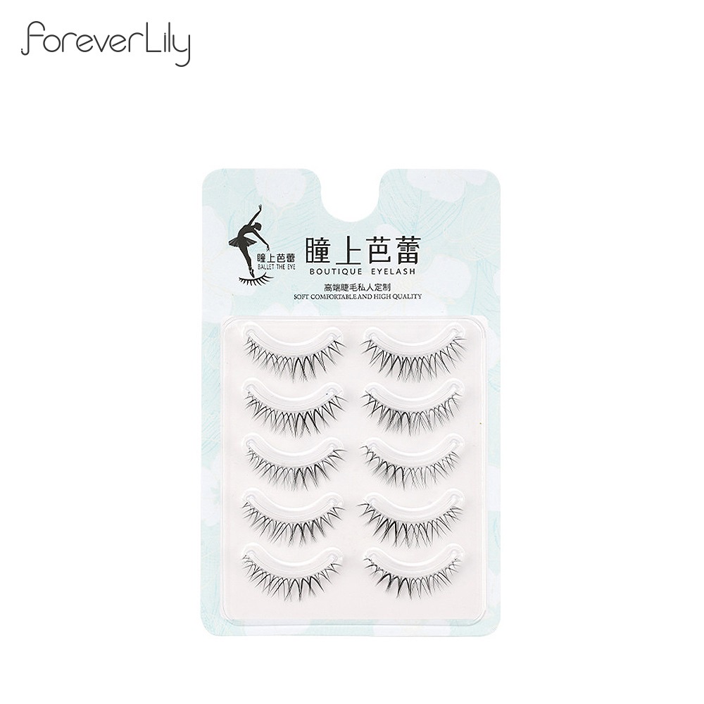 Foreverlily Lông Mi Giả Loại Chữ A Cứng Tự Nhiên Màu Đen Yoyishi