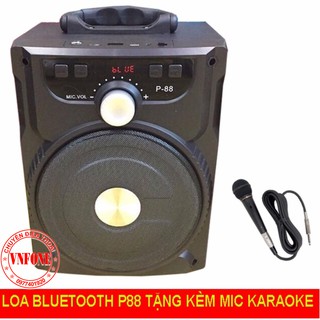Loa Karaoke Bluetooh P88, P89, tặng Mic có dây bảo hành 6 tháng