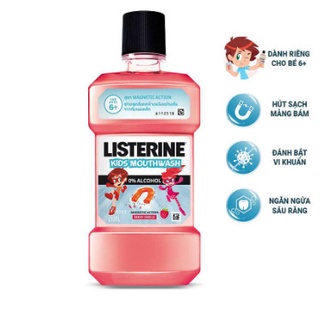Nước súc miệng Listerine Kids dành riêng cho trẻ trên 6 tuổi 250ml